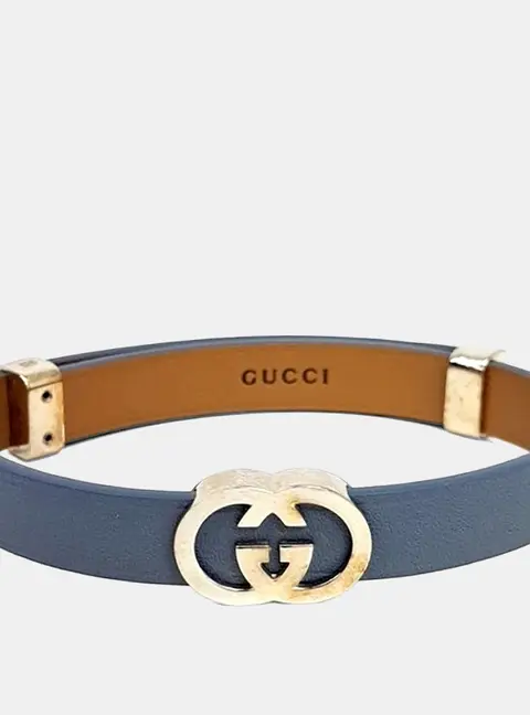 Gucci Interlocking Leather Bracelet