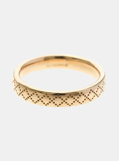 Gucci Diamantissima 18K Pink Gold Fashion Band Ring EU 53