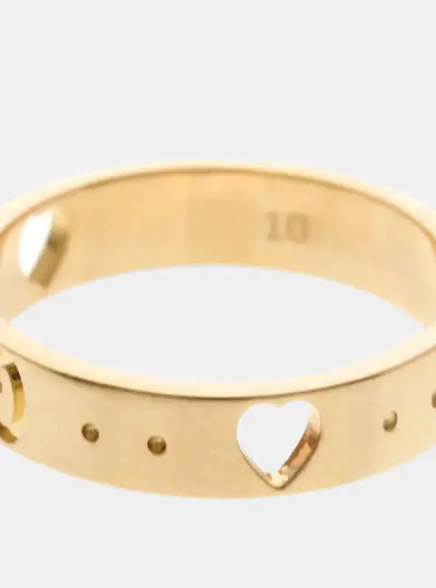 Gucci Icon 18K Pink Gold Fashion Band Ring EU 49