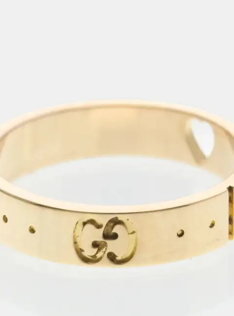 Gucci Icon Amor 18k Pink Gold Women's Ring EU 51