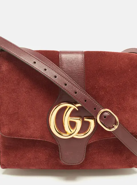 Gucci Arli Small Burgundy Leather Shoulder Bag