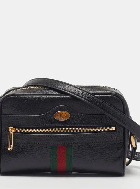 Gucci Ophidia Mini Black Leather Camera Bag