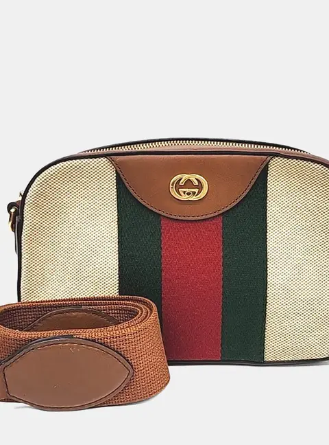 Gucci Supreme Vintage Web Crossbody Bag (575073)