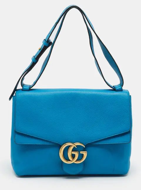 Gucci GG Marmont Flap Large Leather Shoulder Bag