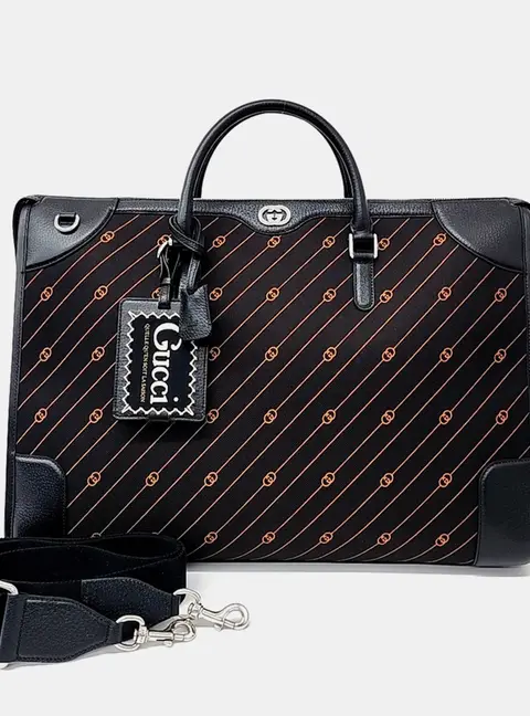 Gucci Multicolor Jacquard Interlocking GG Jacquard Duffel Bag