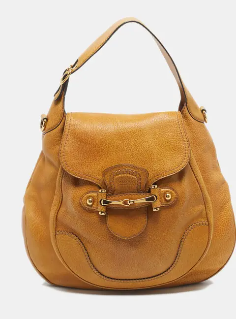 Gucci Tan Leather Large New Pelham Hobo