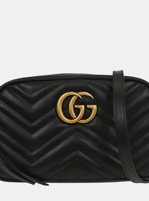 Gucci GG Marmont Small Black Camera Bag