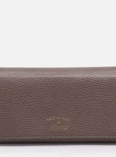 Gucci Swing Grey Leather and Leather Wallets