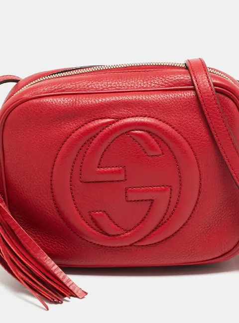 Gucci Soho Disco Camera Red Leather Crossbody Bag