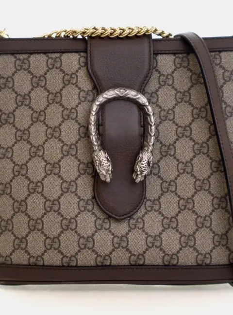 Gucci Brown GG Supreme Dionysus Bucket Bag