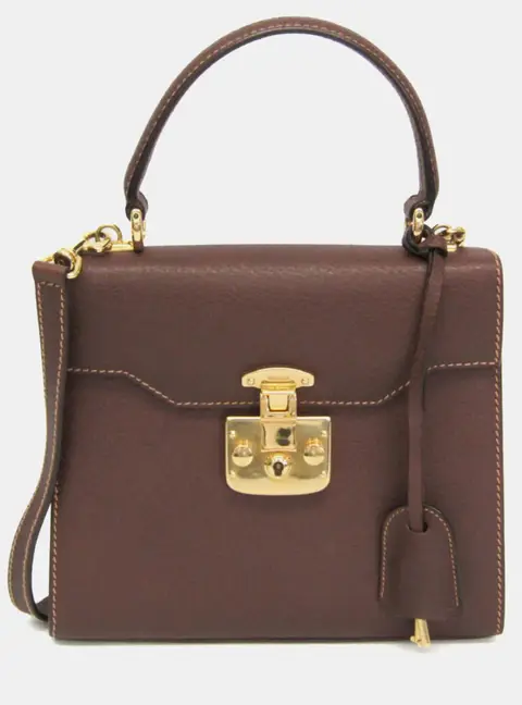 Gucci Lady Rock Brown Leather Handbag Shoulder Bag