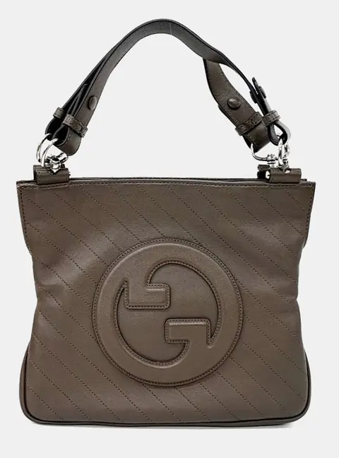 Gucci Blondie Small Brown Leather Tote Bag