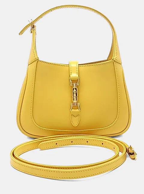 Gucci Yellow Leather Jackie 1961 Mini Hobo Bag