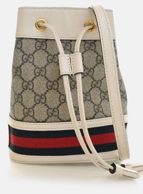 Gucci Mini GG Supreme Ophidia Bucket Bag