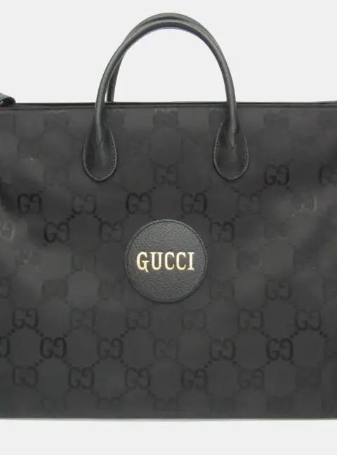 Gucci Off The Grid GG Nylon Canvas Leather Handbag Shoulder Bag Black