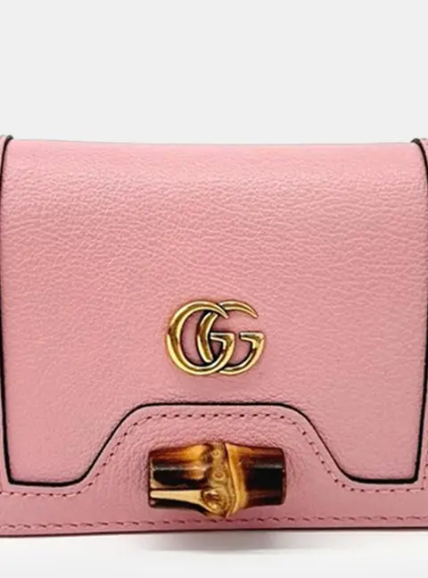 Gucci Diana Pink Leather Wallet Bag