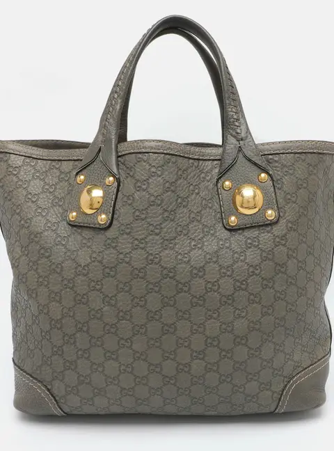 Gucci Sunset Large Grey Guccissima Leather Tote