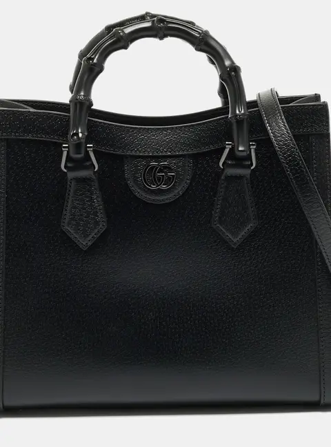 Gucci Diana Small Black Leather Tote