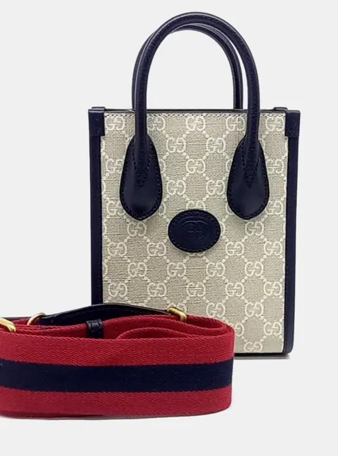 Gucci Multicolor PVC GG Ophidia Mini Tote Bag