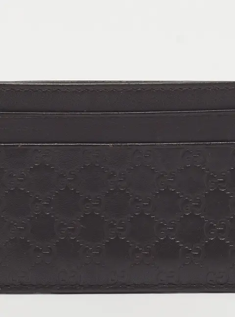 Gucci Brown Microguccissima Leather Card Holder