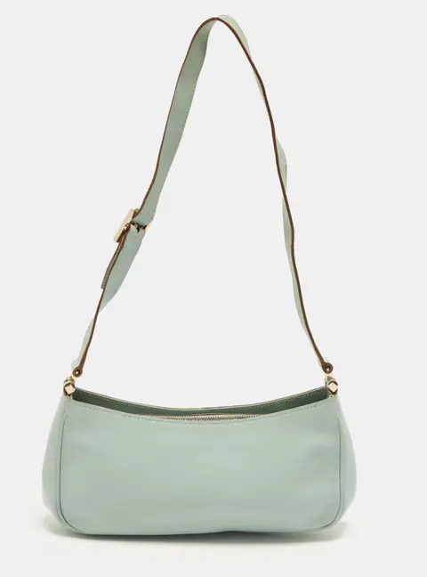 Gucci Light Blue Microguccissima Leather Pochette Bag