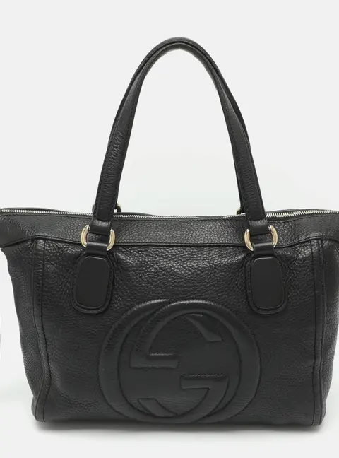 Gucci Soho Working Black Leather Tote