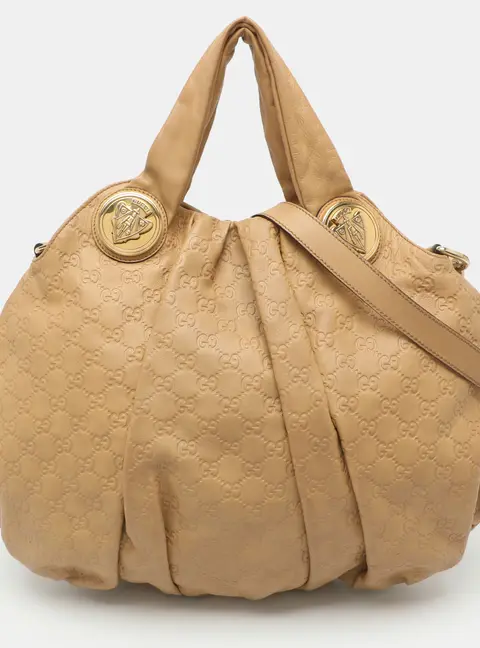 Gucci Hysteria Large Beige Guccissima Leather Hobo