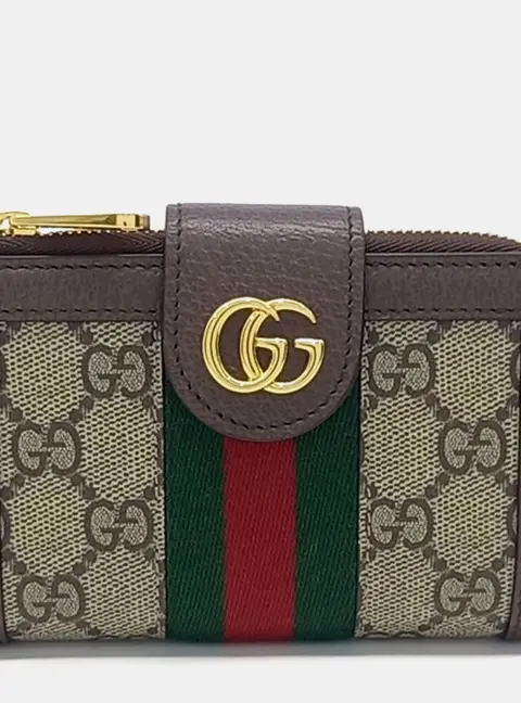 Gucci Ophidia Small Beige Monogram Canvas Wallet