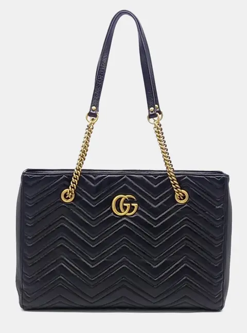 Gucci Medium Matelass&eacute; Shoulder Bag (524578)