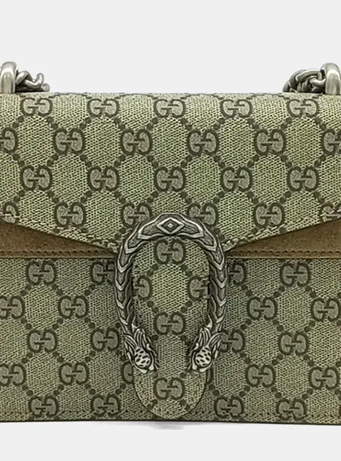 Gucci Beige PVC Dionysus Shoulder and Crossbody Bag