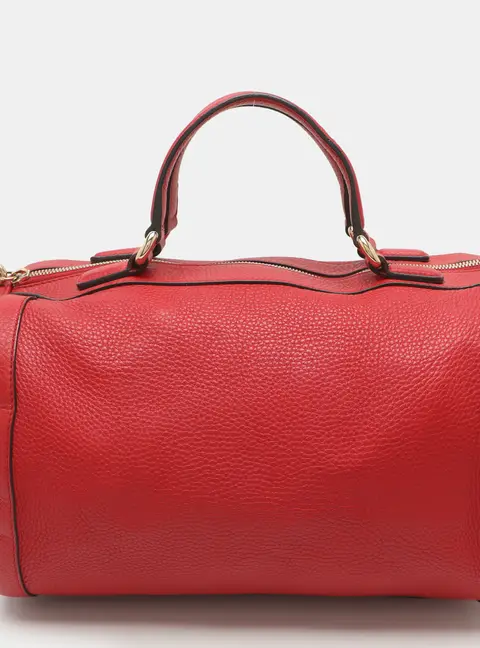 Gucci Soho Red Leather Boston Bag