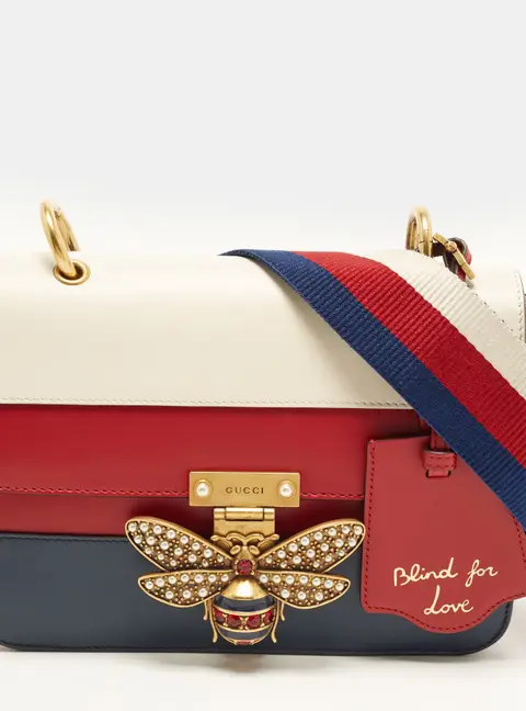 Gucci Queen Margaret Red/White Leather Shoulder Bag