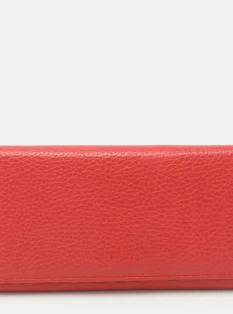 Gucci Red Leather Continental Wallet