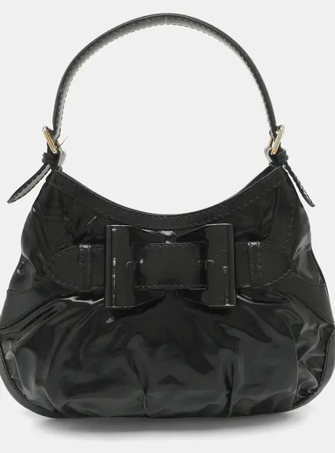 Gucci Queen Black Coated Canvas and Leather Hobo