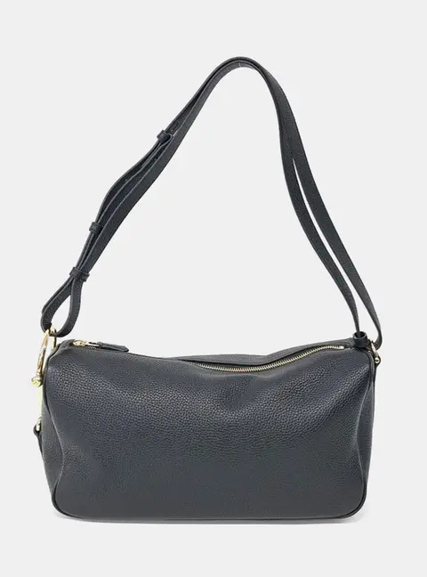 Gucci Black Leather Half Horsebit Medium Shoulder Bag (860787)