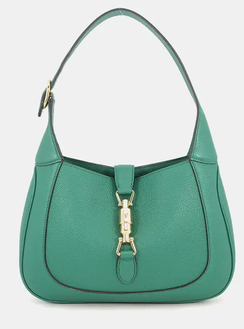 Gucci Jackie 1961 Small Green Calfskin Leather Hobo Bag