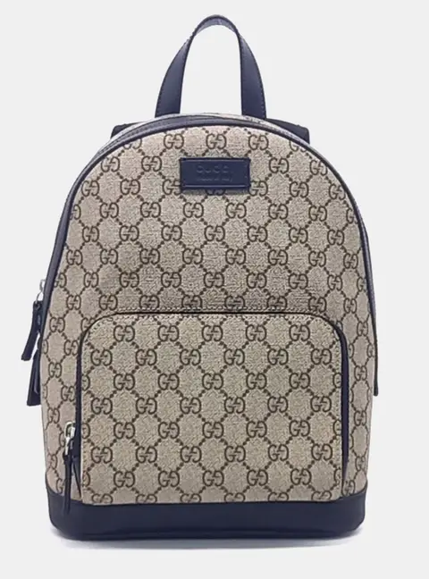 Gucci Beige Black PVC Backpack (429020)