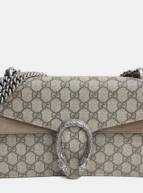Gucci Dionysus Beige Canvas Chain Shoulder Bag (400249)
