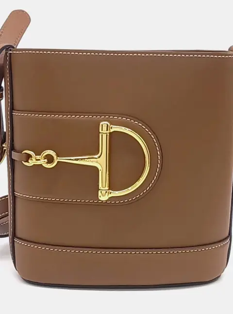 Gucci 73 Brown Leather Small Bucket Bag (833665)