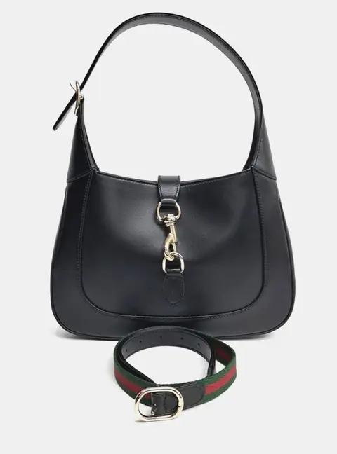 Gucci Black Leather Jackie Shoulder Bag Small