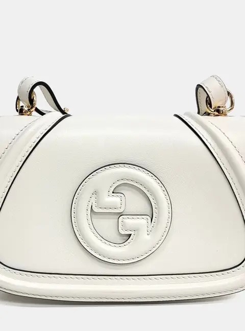 Gucci White Leather Blondie Mini Shoulder Bag