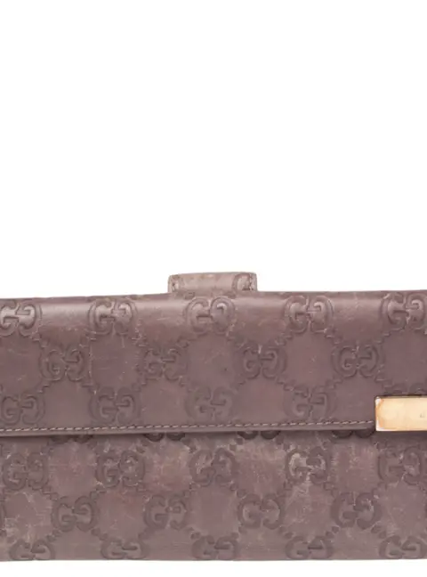 Gucci Old Rose Guccissima Leather Trademark Continental Wallet