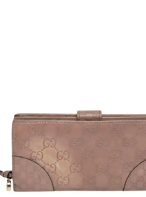 Gucci Beige Guccissima Leather Bree Bifold Wallet