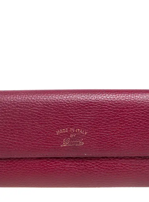 Gucci Burgundy Leather Swing Continental Wallet