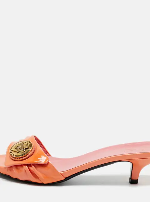 Gucci Pink Patent Leather Hysteria Slide Sandals Size 37