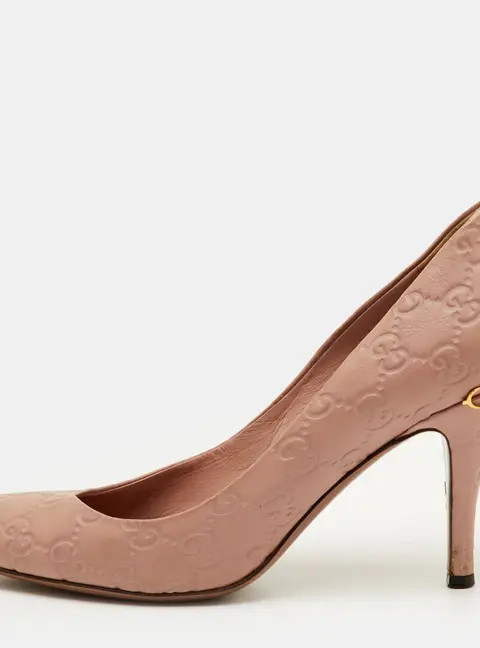Gucci Horsebit Size 40 Pink Guccissima Leather Round Toe Pumps