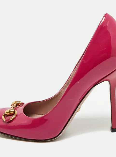 Gucci Horsebit Size 36 Purple Patent Leather Pumps