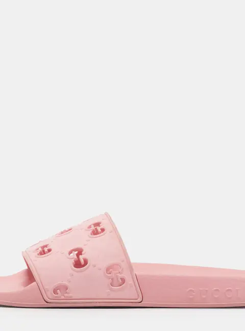 Gucci Rubber Size 36 Pink Rubber Pool Slide