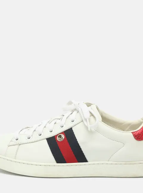 Gucci Ace Size 39 White Leather Low Top Sneakers