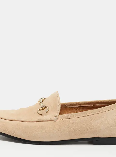 Gucci Jordaan Size 36 Beige Suede Loafers